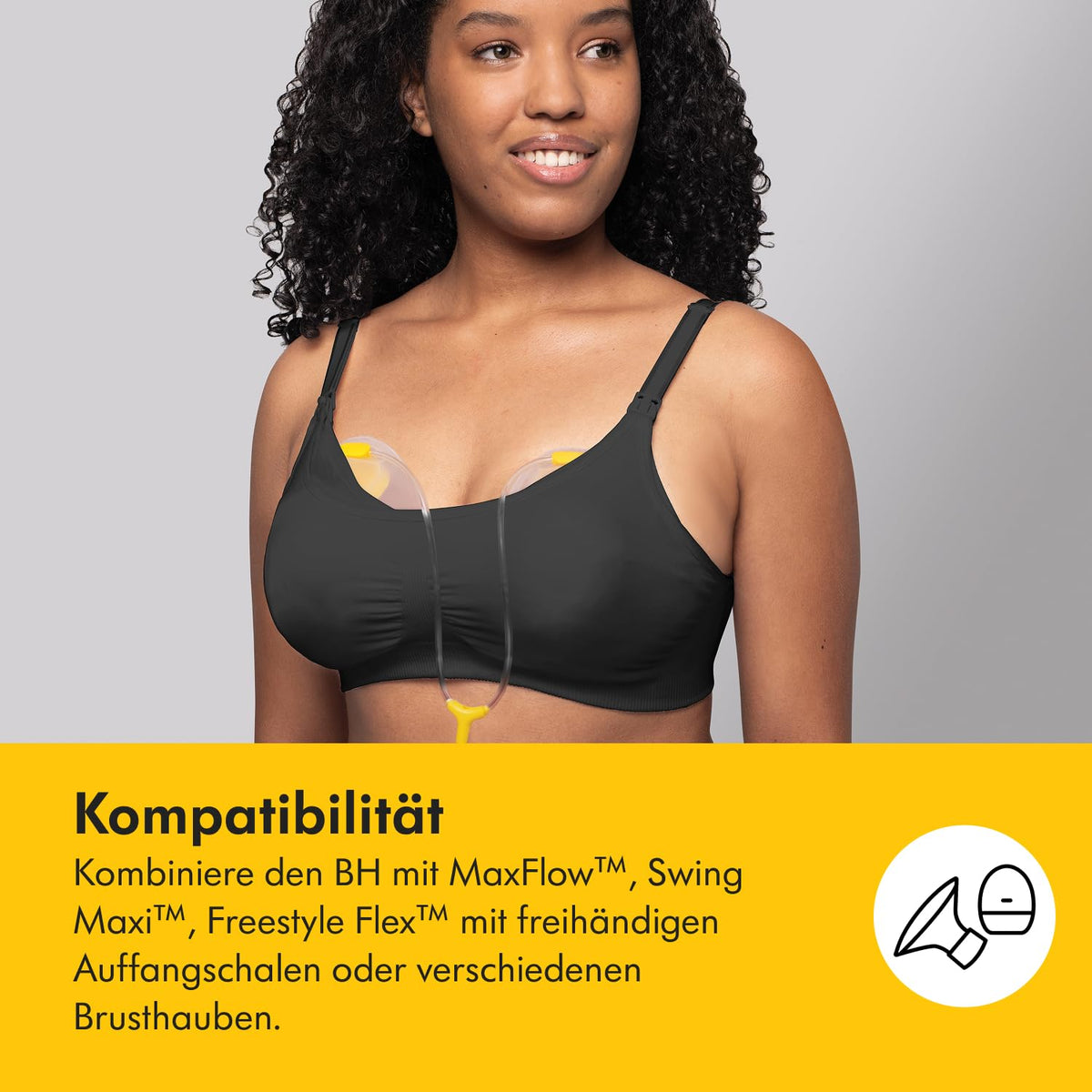 Medela 3-in-1 imetamis- ja pumpamisrinnahoidja, must