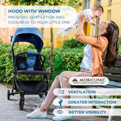 Mobiclinic ultra-compact lightweight stroller Trip, blue
