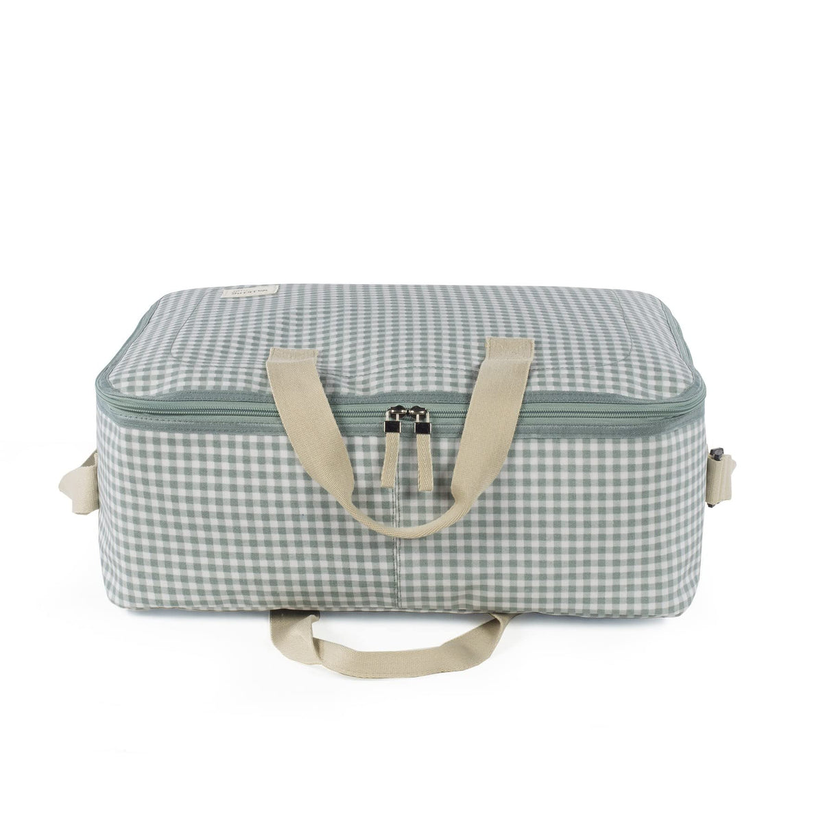 Walking Mum “I Love Vichy” maternity hospital and baby essentials bag, green (49 × 37 × 17 cm)