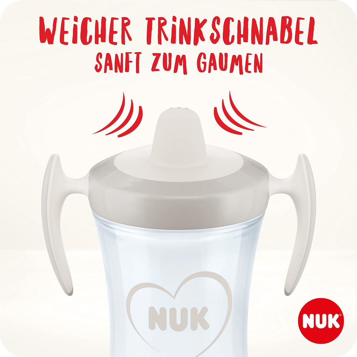 NUK Trainer Cup 230 ml, roosa pingviin, 6+ kuud