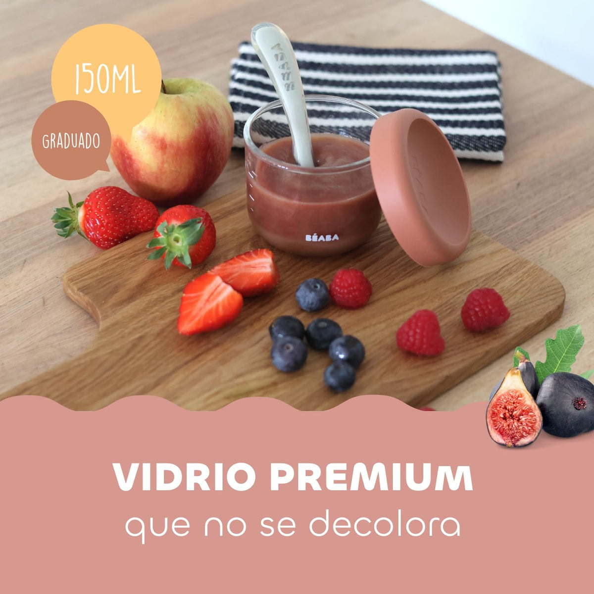 Béaba klaasist säilituspurgid 150 ml (6 tk), Sunrise