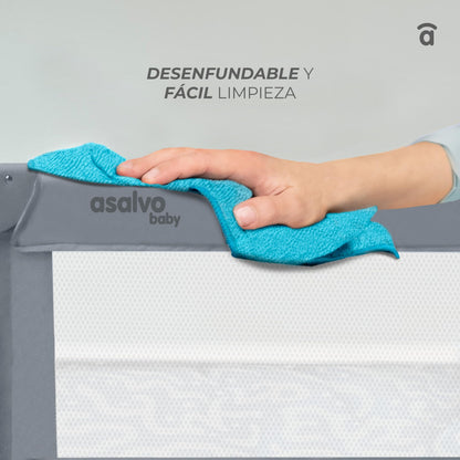Asalvo kokkupandav voodipiire, hall, 90 × 43,5 cm