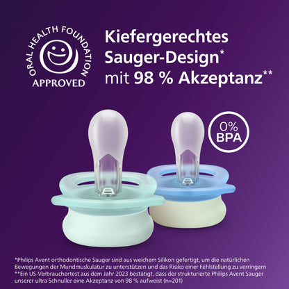 AVENT lutt ultra start Nighttime SCF075/18, 0-2 kuud, 2 tk