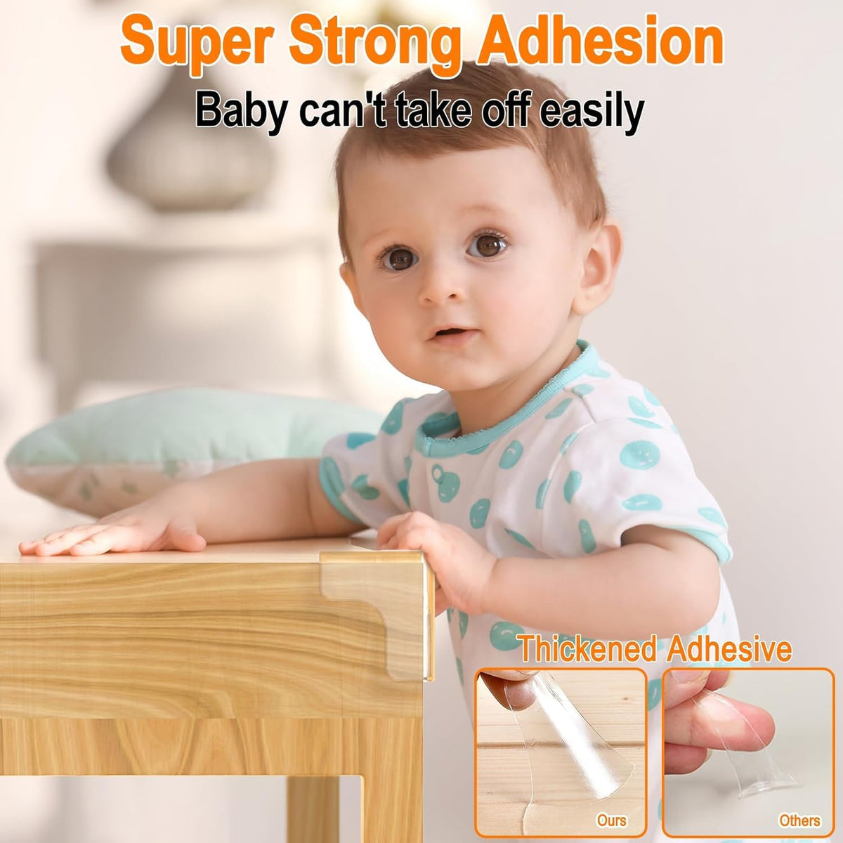 E-PROUSE transparent corner protectors, 12 pcs, pre-adhesive and strong adhesion