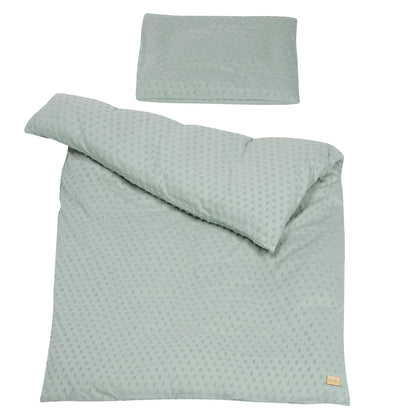 roba Lil Planet organic cotton baby bedding set 2-piece (quilt 100×135 cm + pillow 40×60 cm), GOTS-certified, cool green