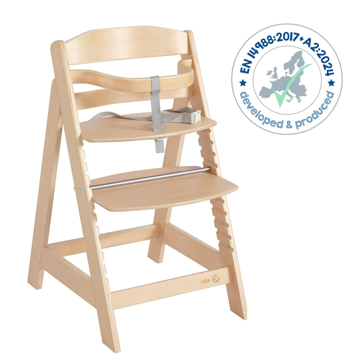 roba Sit Up III puidust söögitool, naturaalne puit (kuni 50 kg)