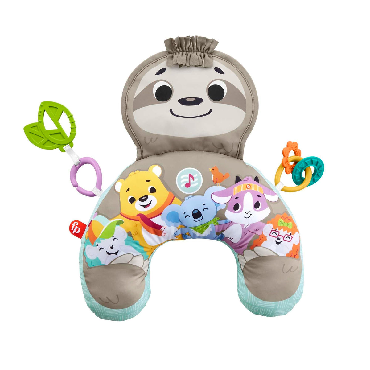 Fisher-Price Music & Vibe laiskloomaga kõhuli-oleku tugipadi/kõhupadi beebile