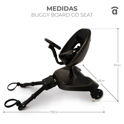 Asalvo Go Seat 2-in-1 universaalne istmega seisulaud, must, 2-5 a, kuni 20 kg