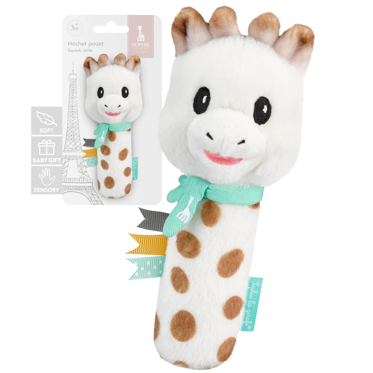Sophie la girafe Sweetie Pouet pehme kõrinamänguasi beebile