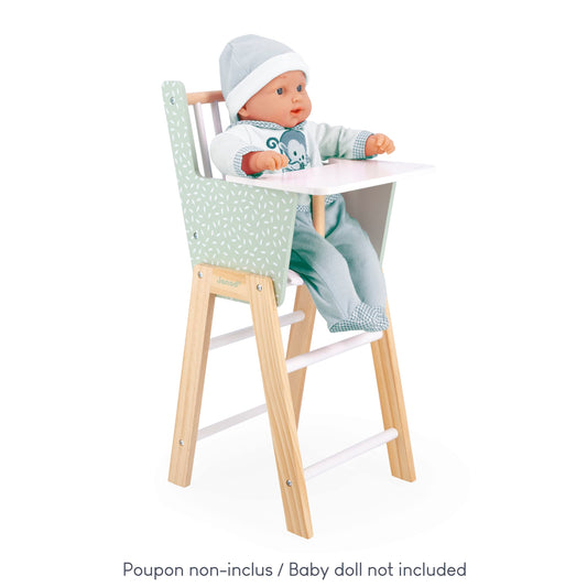Janod wooden doll chair Zen, green