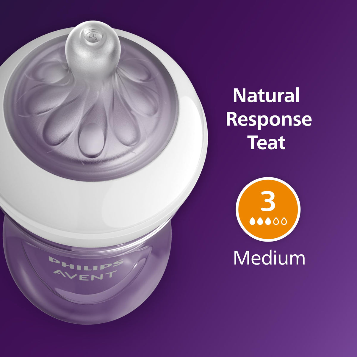 Philips Avent Natural Response lutipudelid, 3 × 260 ml, 3–6 kuud