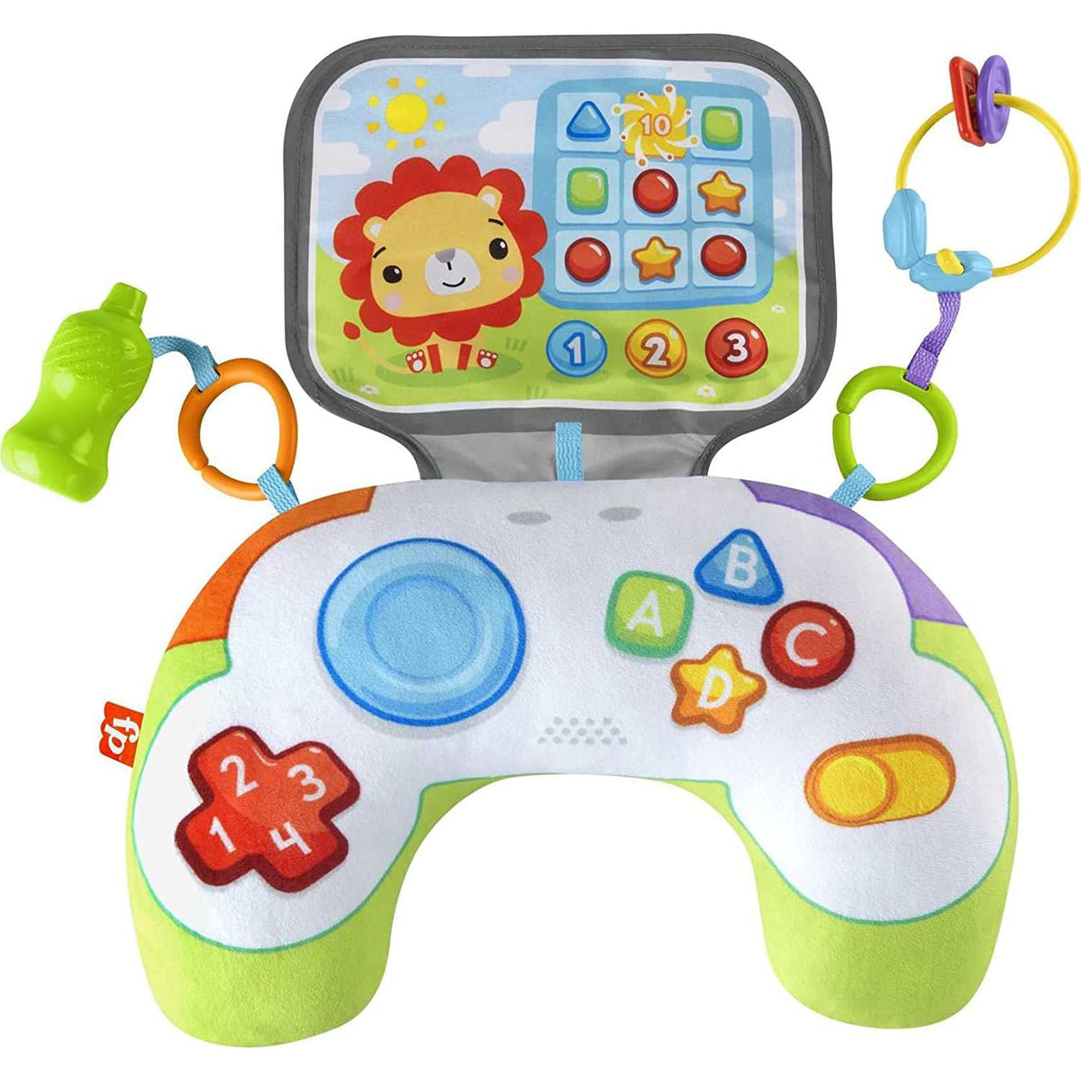 Fisher-Price Littlest Gamer tummy time seat with toys for newborns
