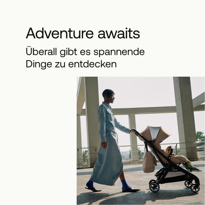 Bugaboo Butterfly ultrakompaktne jalutuskäru, koos kandekoti ja organisaatoriga (must)