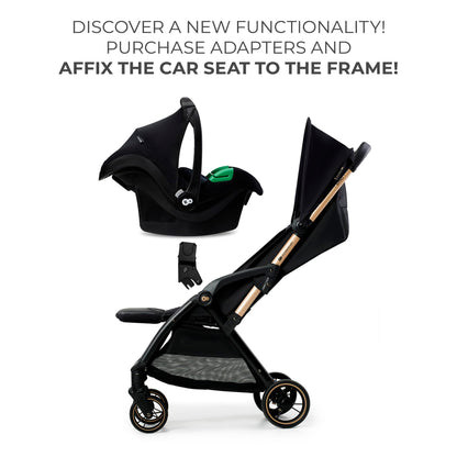 Kinderkraft APINO kerge jalutuskäru kuni 24 kg, auto-fold süsteemiga, beež