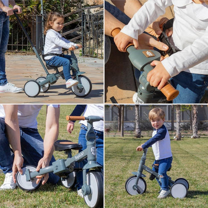 Interbaby 5-in-1 evolutionary tricycle, bluish gray