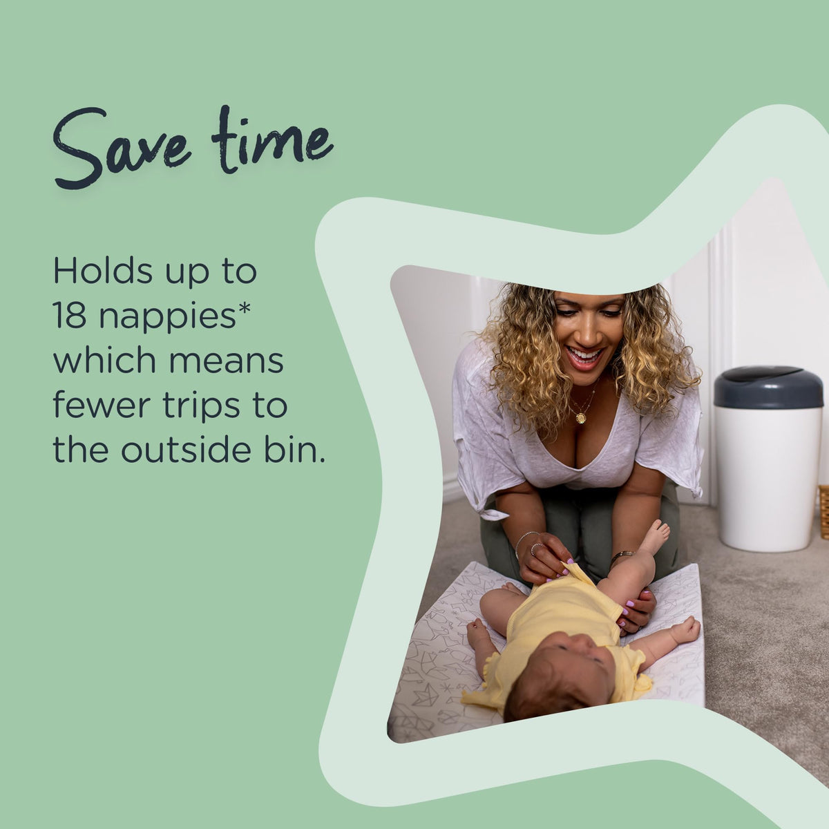 Tommee Tippee Simplee Sangenic diaper bin, grey