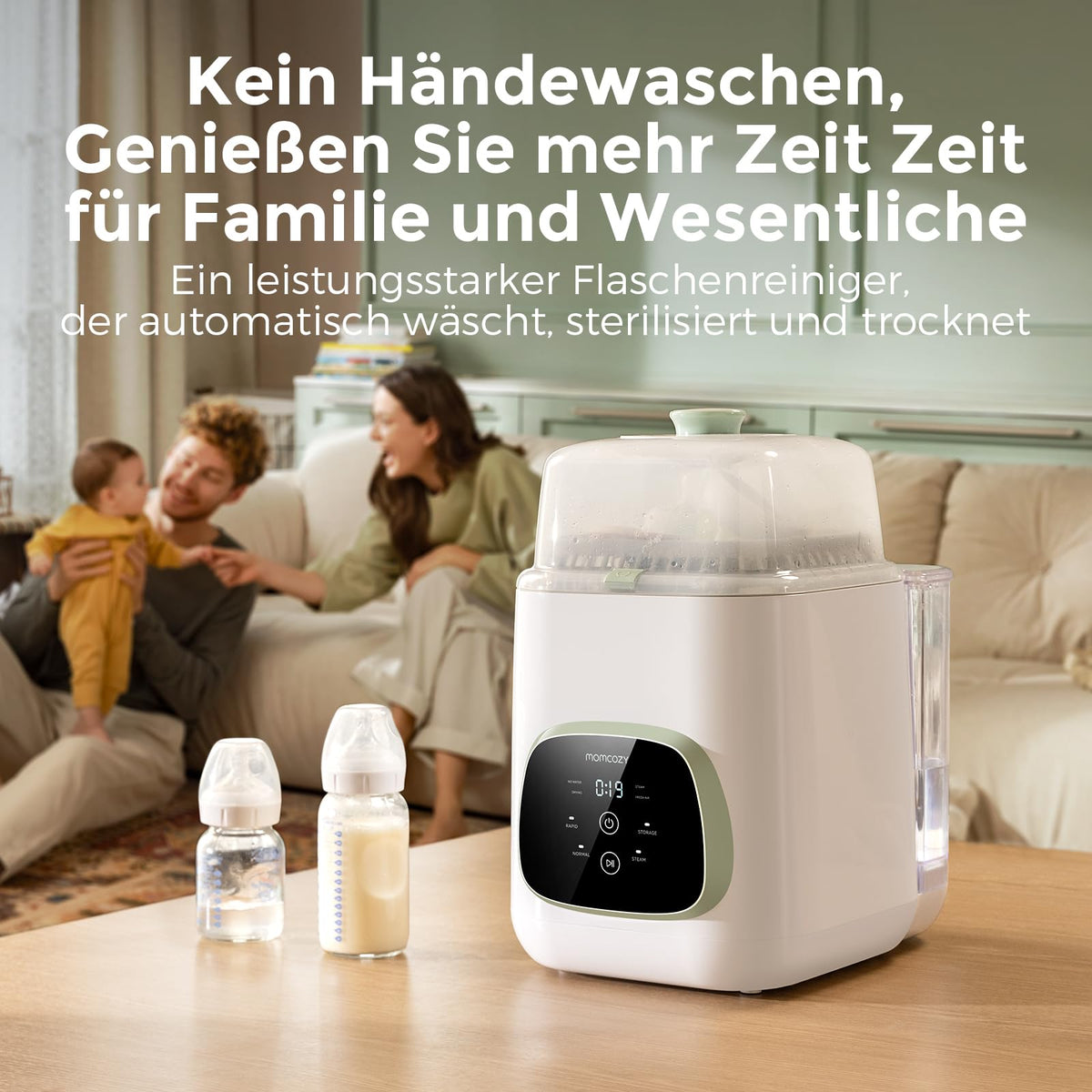 Momcozy BS03 KleanPal Pro pudelipesumasin, sterilisaator ja kuivati