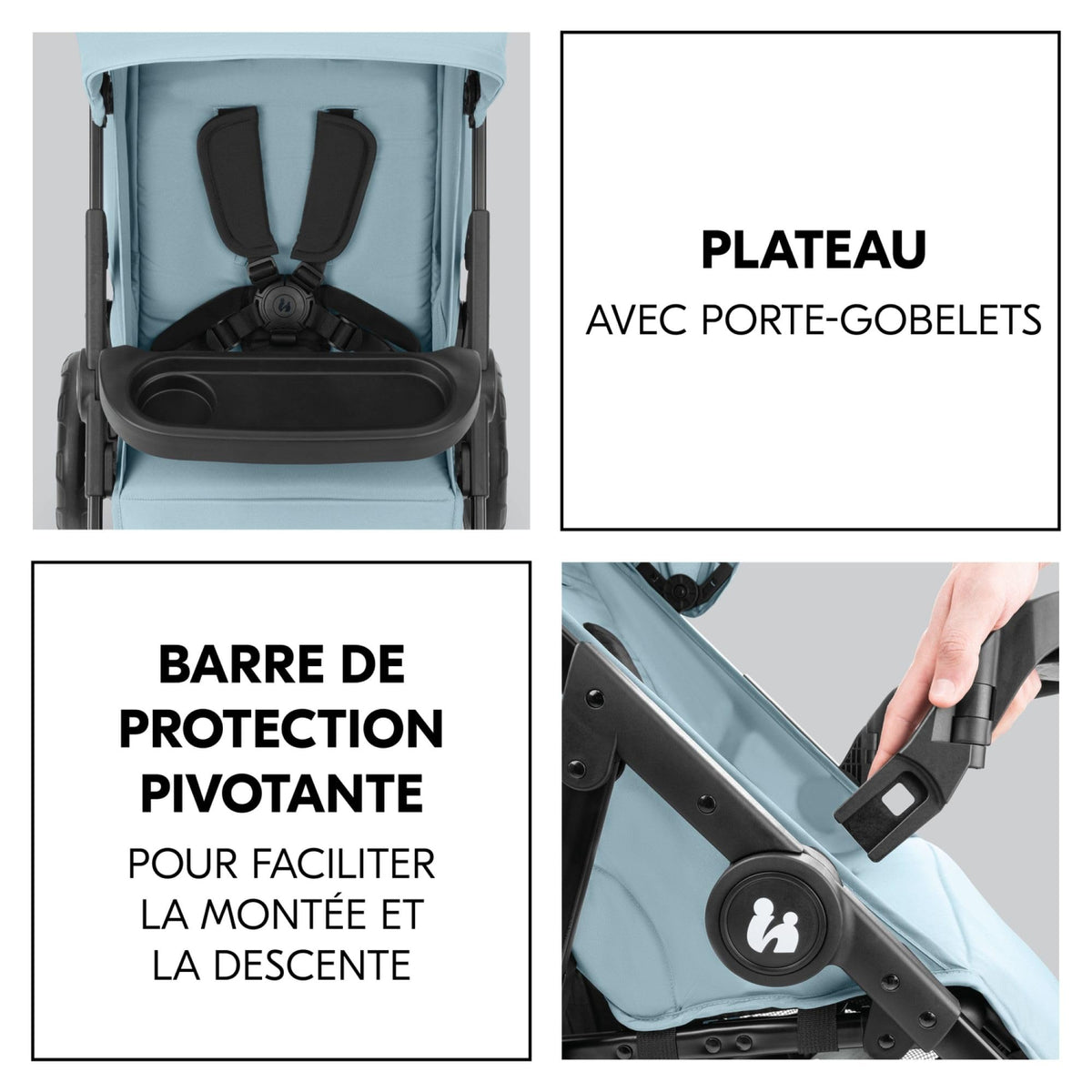 Hauck Shop N Care Compact stroller, up to 25 kg, Dusty Blue