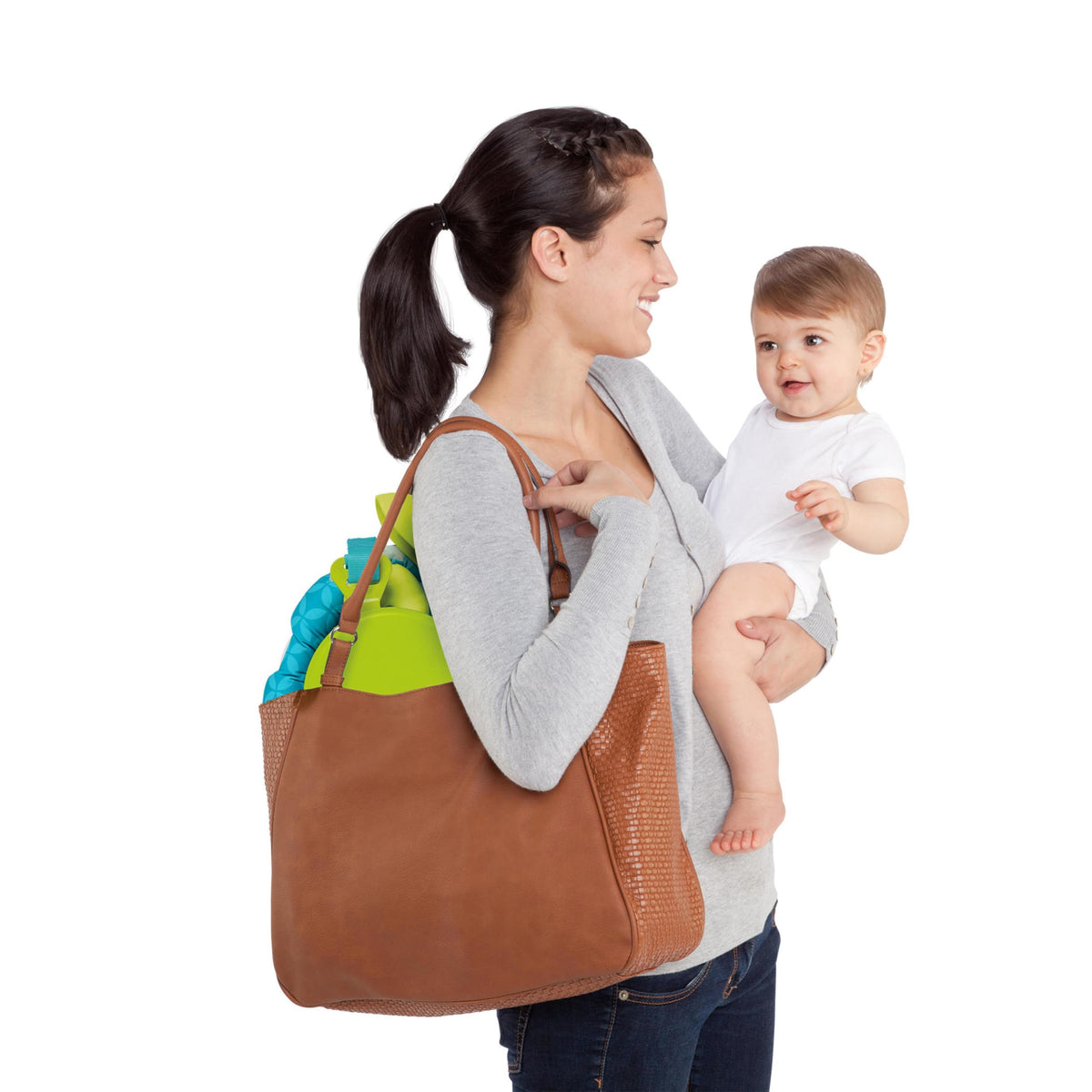 Bright Starts Bounce 'n Spring Deluxe door bouncer for baby, with toys