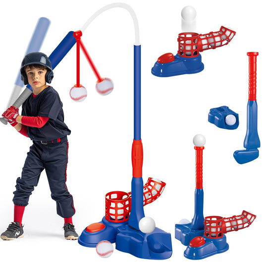 SKERITO laste pesapallikomplekt 4-ühes (T-Ball), sinine, 3–7 a