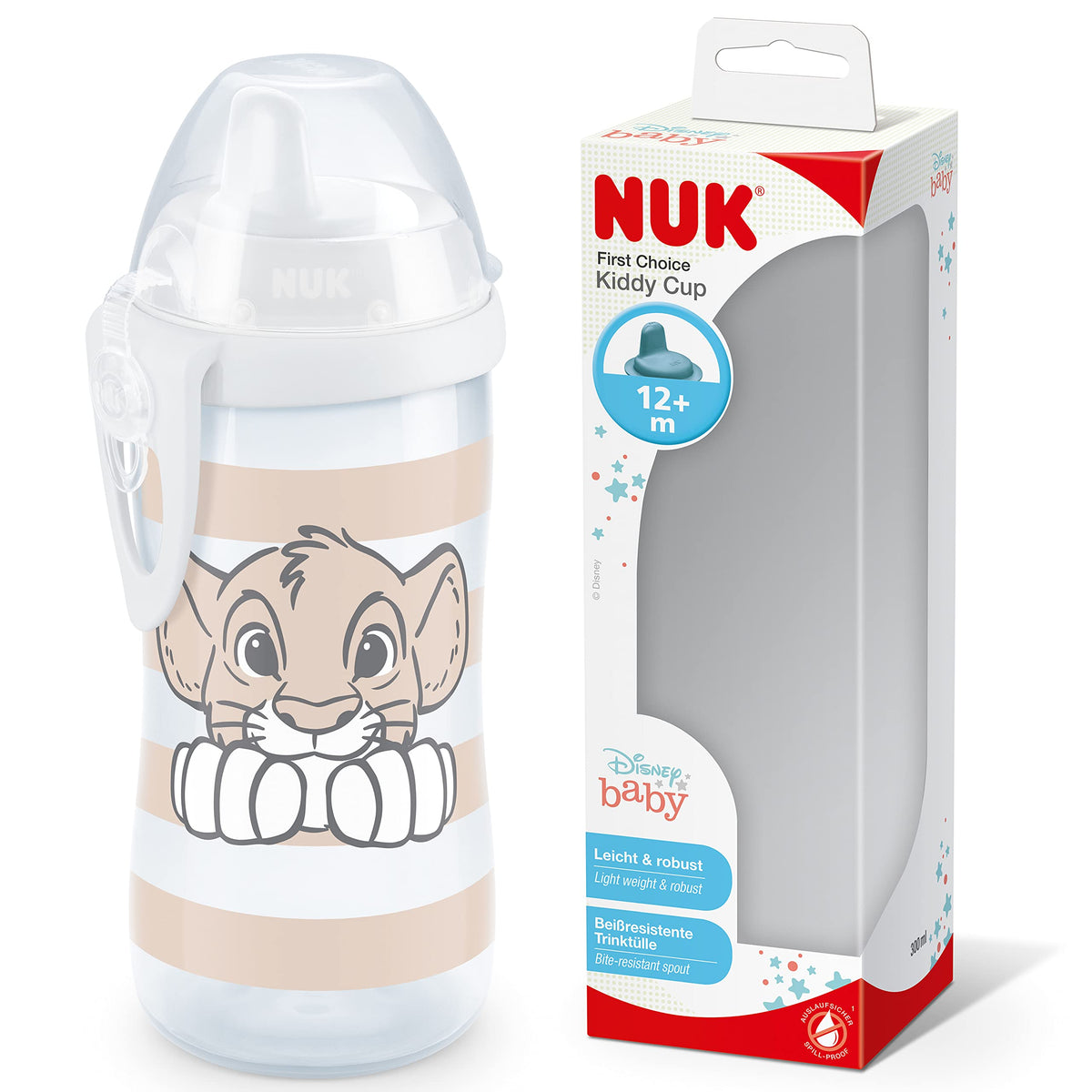 NUK First Choice+ Kiddy Cup joogitops Lion King, 12+ kuud 300 ml