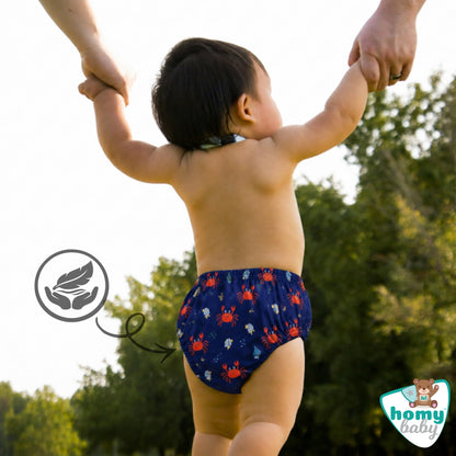 HOMYBABY korduvkasutatav ujumismähe krabimustriga, 12–24 kuud (9–12 kg)