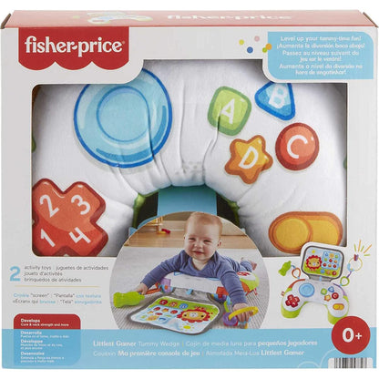 Fisher-Price Littlest Gamer tummy time seat with toys for newborns