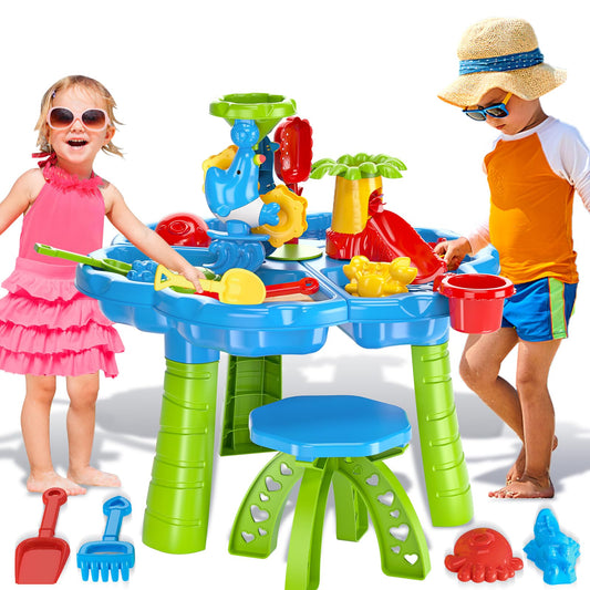 Liwa and water play table for children, colorful play set for outdoors and indoors