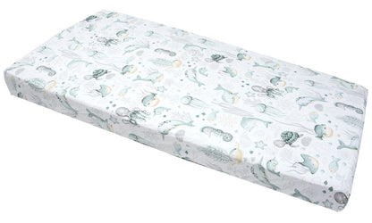Medi Partners crib sheet, 60 × 120 cm, 100% cotton, Ocean