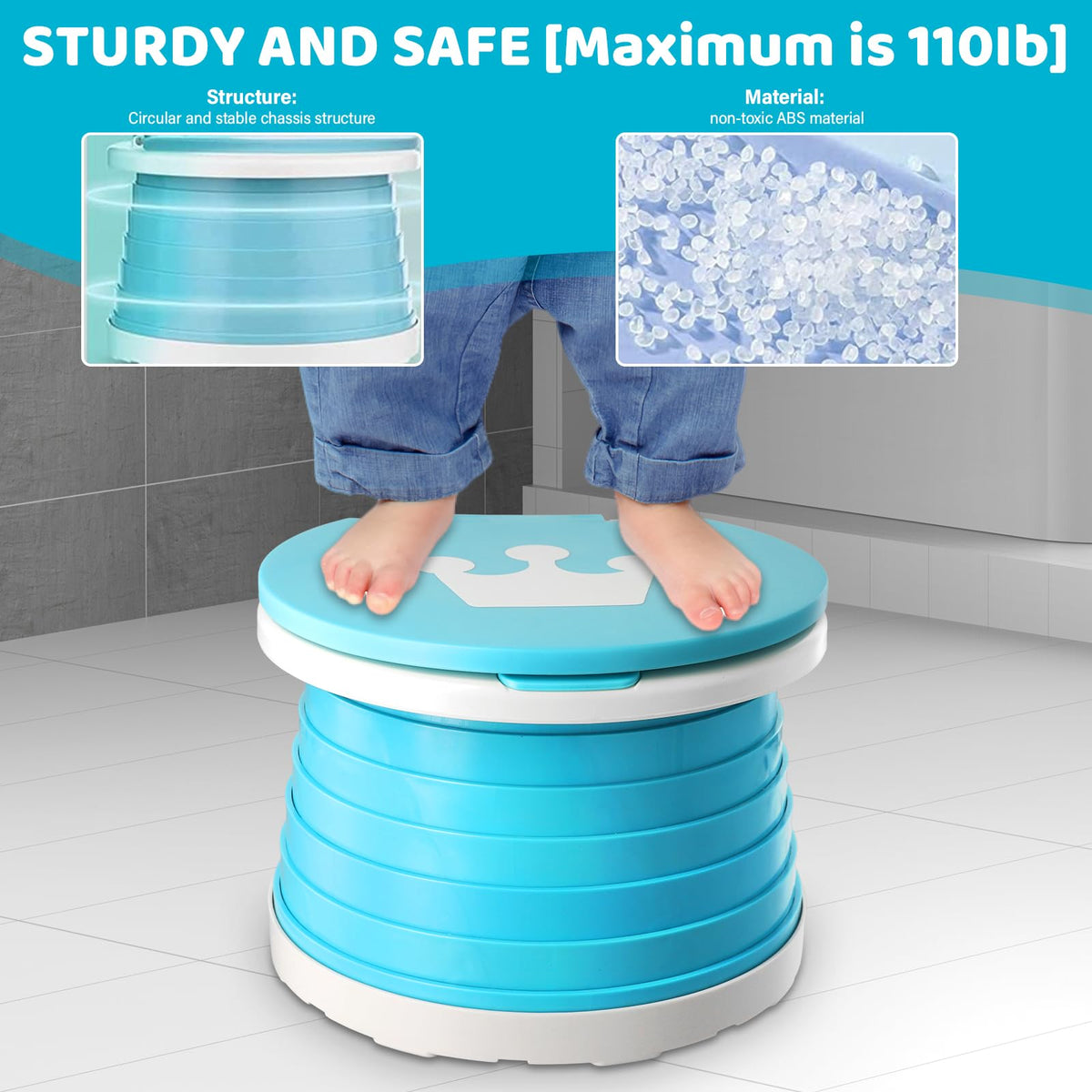 Kokkupandav children's travel pot, blue