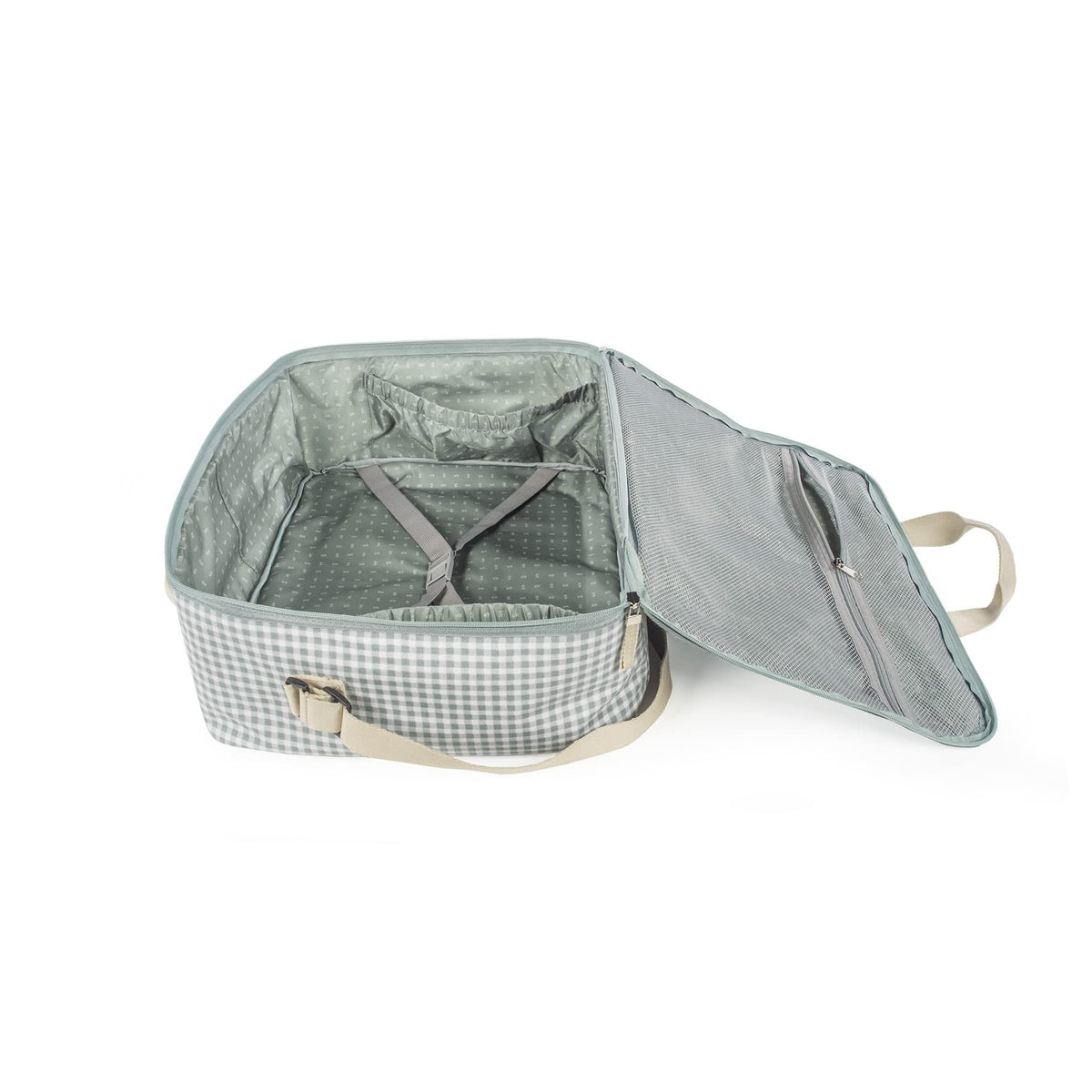 Walking Mum “I Love Vichy” maternity hospital and baby essentials bag, green (49 × 37 × 17 cm)