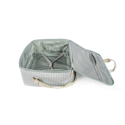 Walking Mum “I Love Vichy” maternity hospital and baby essentials bag, green (49 × 37 × 17 cm)