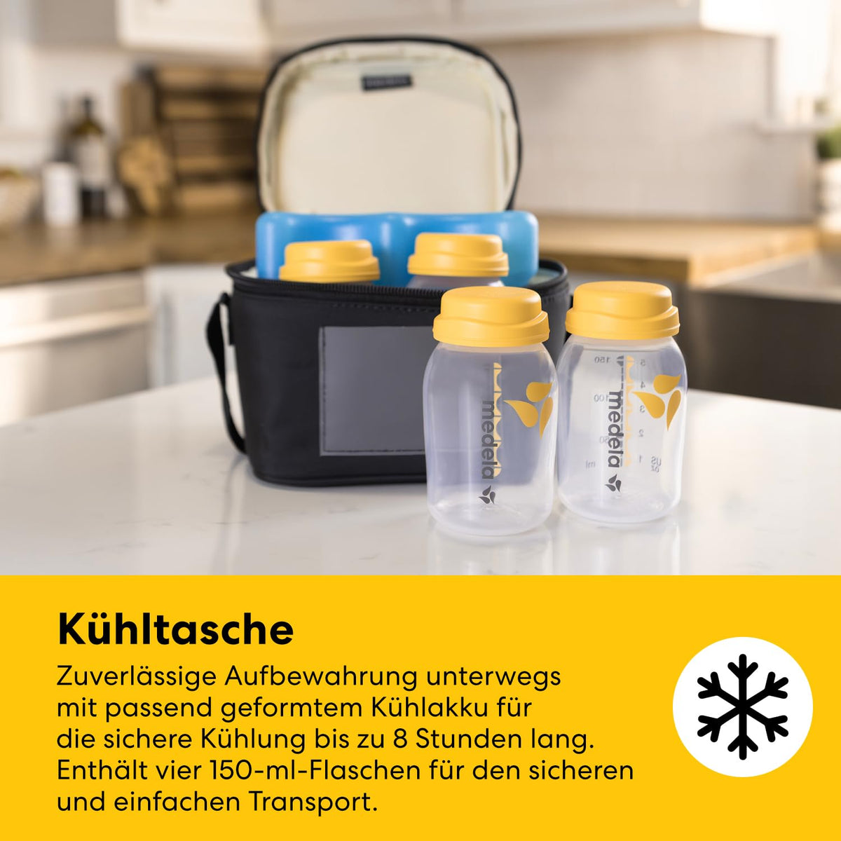 Medela rinnapiima hoiustamise komplekt 150 ml pudelite, Easy Pour kottide ja jahutuskotiga