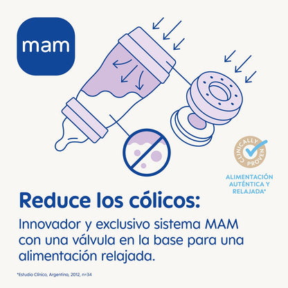 MAM newborn gift set: 2 bottles and a pacifier, blue