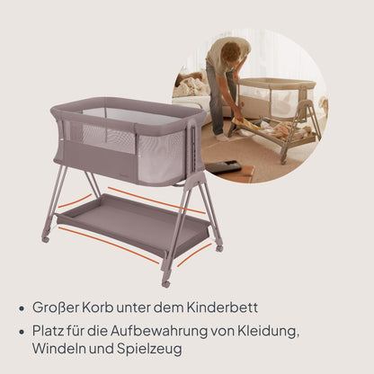 Lionelo Luna EIN vooditasku ja reisivoodi madratsiga, beež (Beige Taupe), kuni 9 kg
