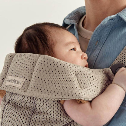 BabyBjörn Baby Carrier Mini carrier bag, 3D Mesh, grey-beige