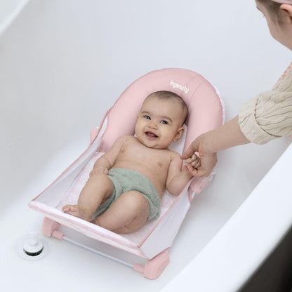 Ingenuity foldable baby bath seat with 2 positions – pink