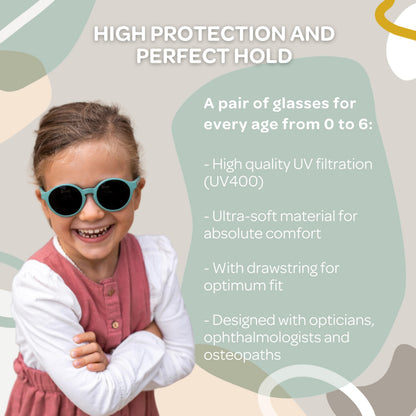 BÉABA children's sunglasses 2–4 years, UV400 protection, Tropical Green