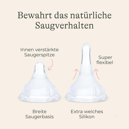 Lansinoh klaasist lutipudel NaturalWave lutinibuga S, 160 ml