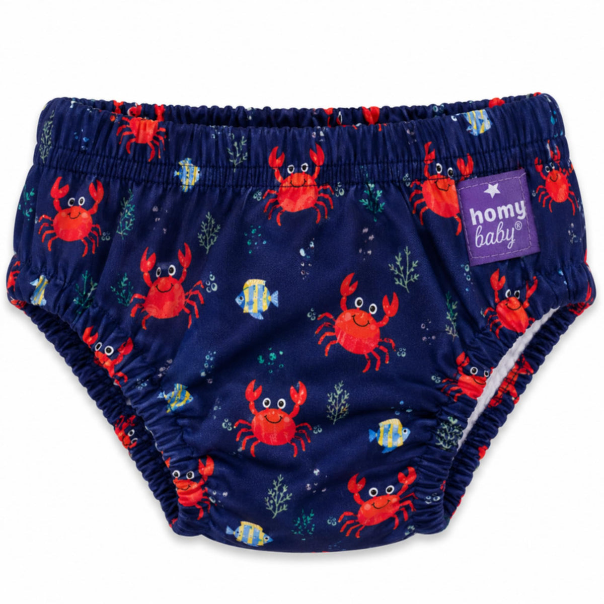 HOMYBABY korduvkasutatav ujumismähe krabimustriga, 12–24 kuud (9–12 kg)