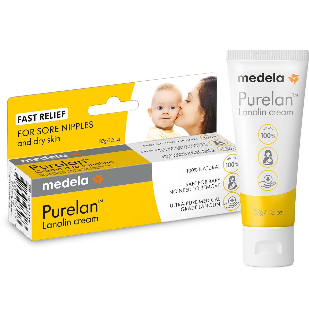 Medela Purelan lanolin-based nipple cream, 37 g