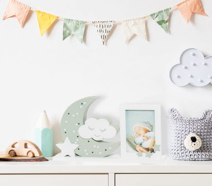 Dooky Moonlight LED photo frame “Misty Olive”