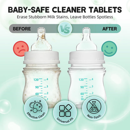 COZYPEPE baby bottle cleaning tablets for bottle washers and sterilisers, enzyme formula, 30 pcs
