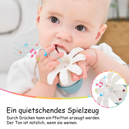 Mombella Octopus närimislelu beebidele 6-18 kuud, BPA-vaba, rauaroheline