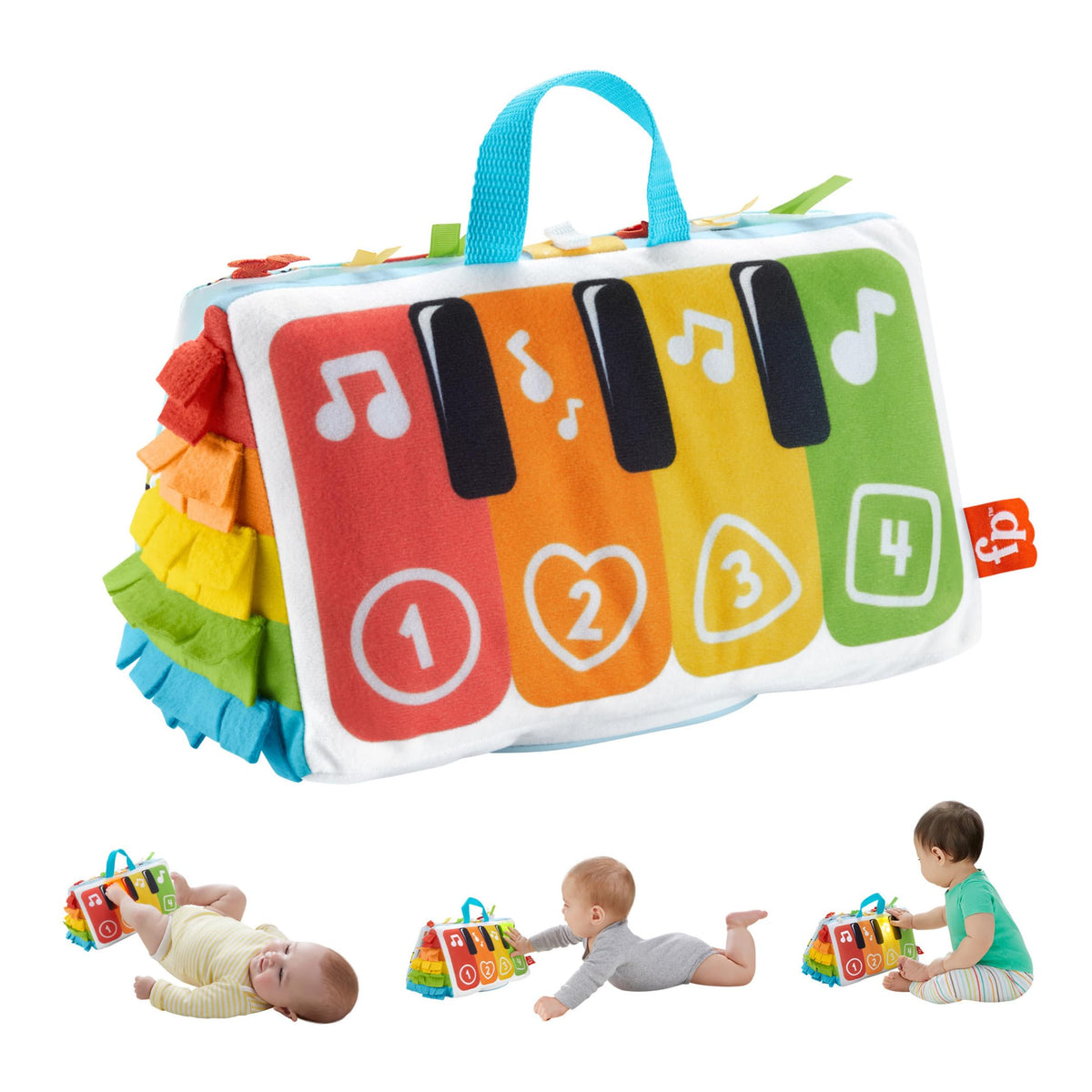 Fisher-Price Kick & Play pehme muusikaline beebiklaver tulede ja helidega, alates sünnist