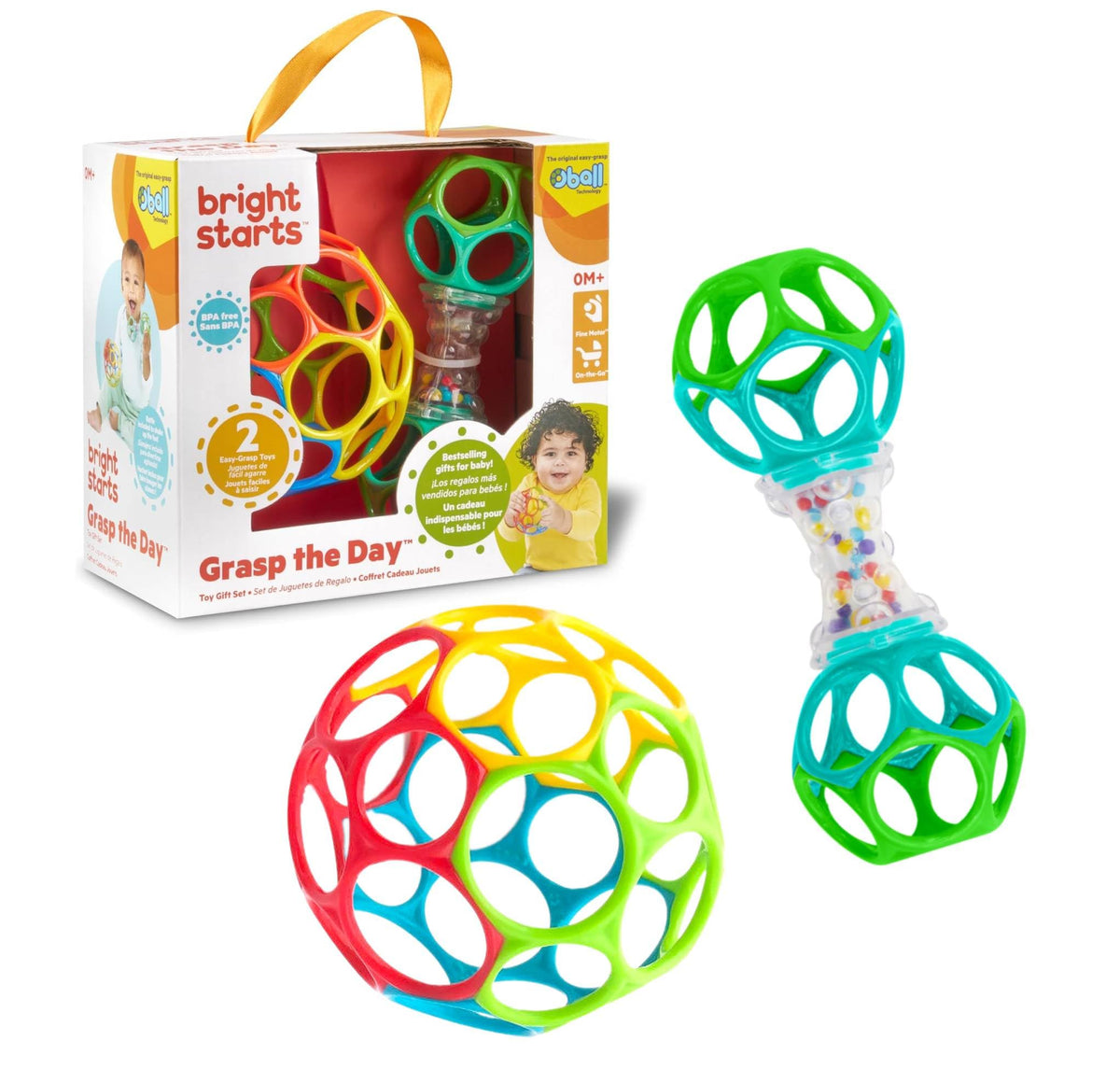 Bright Starts Easy-Grasp Oball kaheosaline mängukomplekt vastsündinule