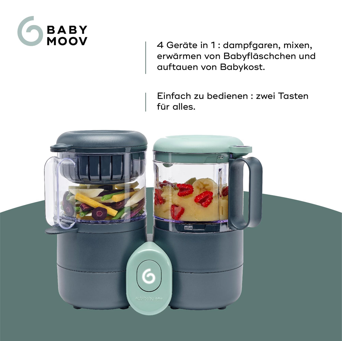 Babymoov Nutribaby One 4-in-1 blender-steamer – 2 L