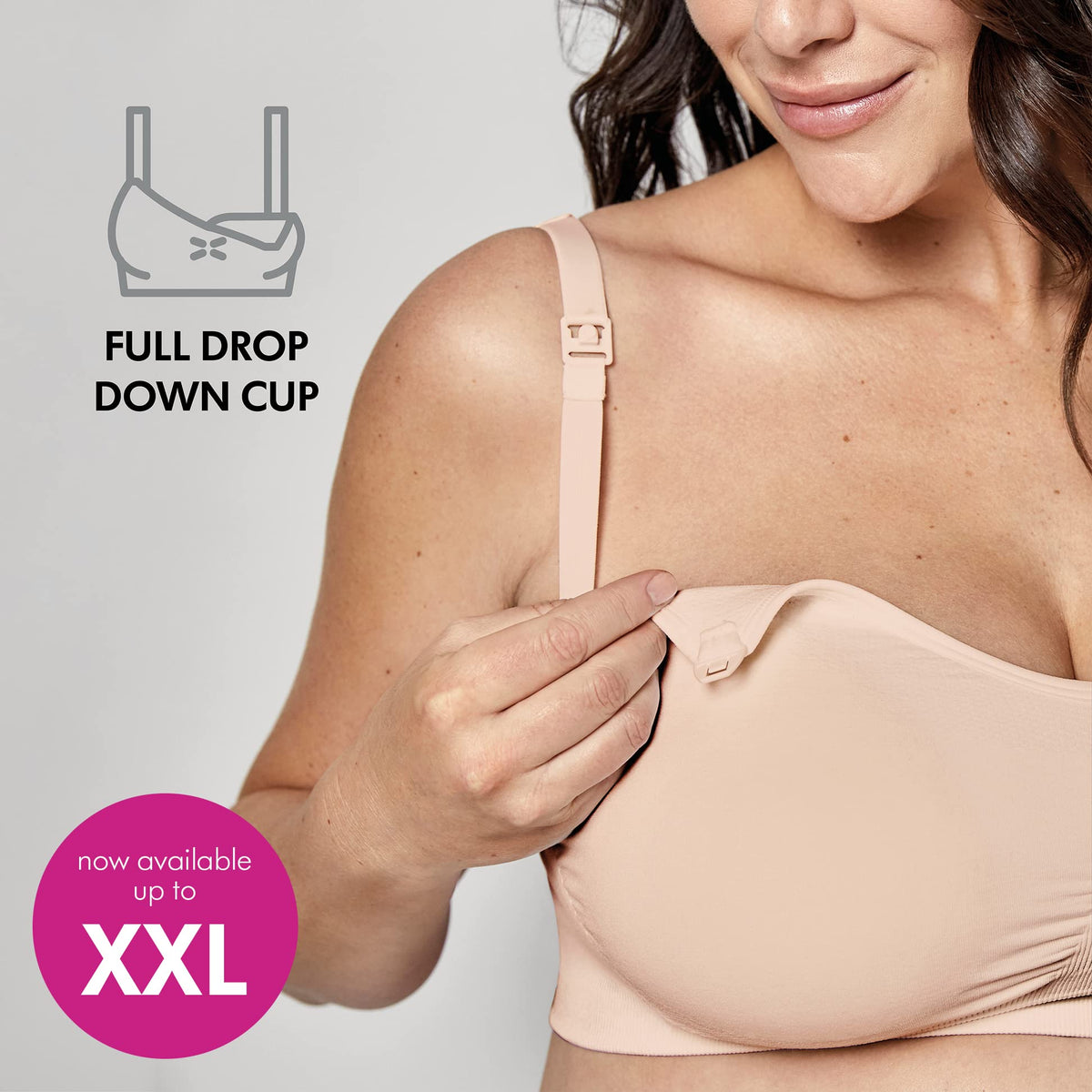 Medela Keep Cool Ultra seamless maternity and nursing bra, M, nude