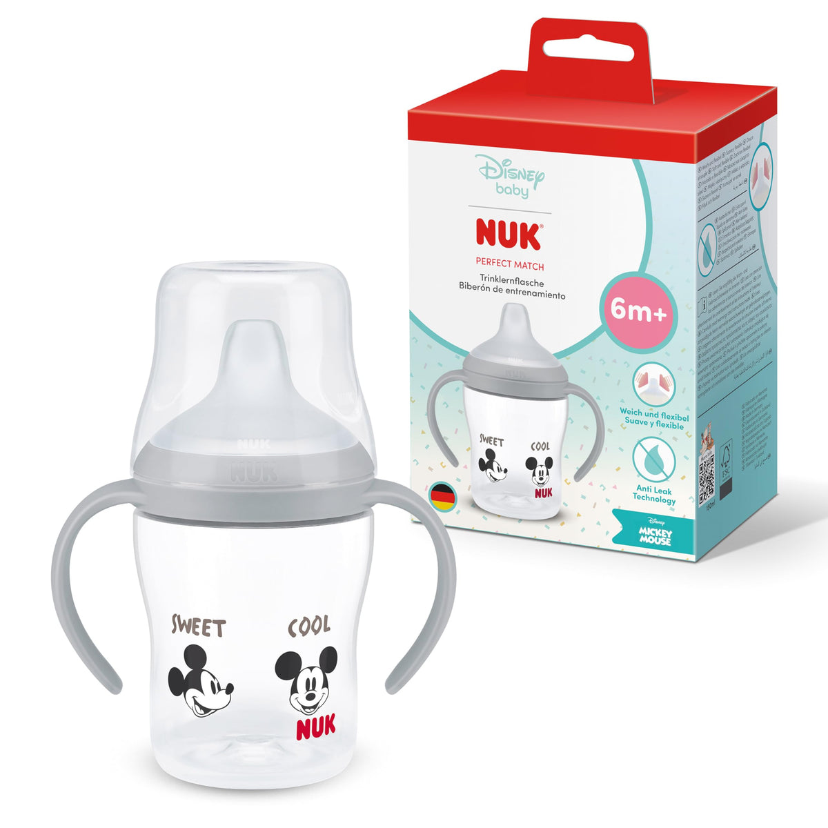 NUK Perfect Match õppetass Miki Hiir, 6+ kuud, 150 ml, beež (Greige)