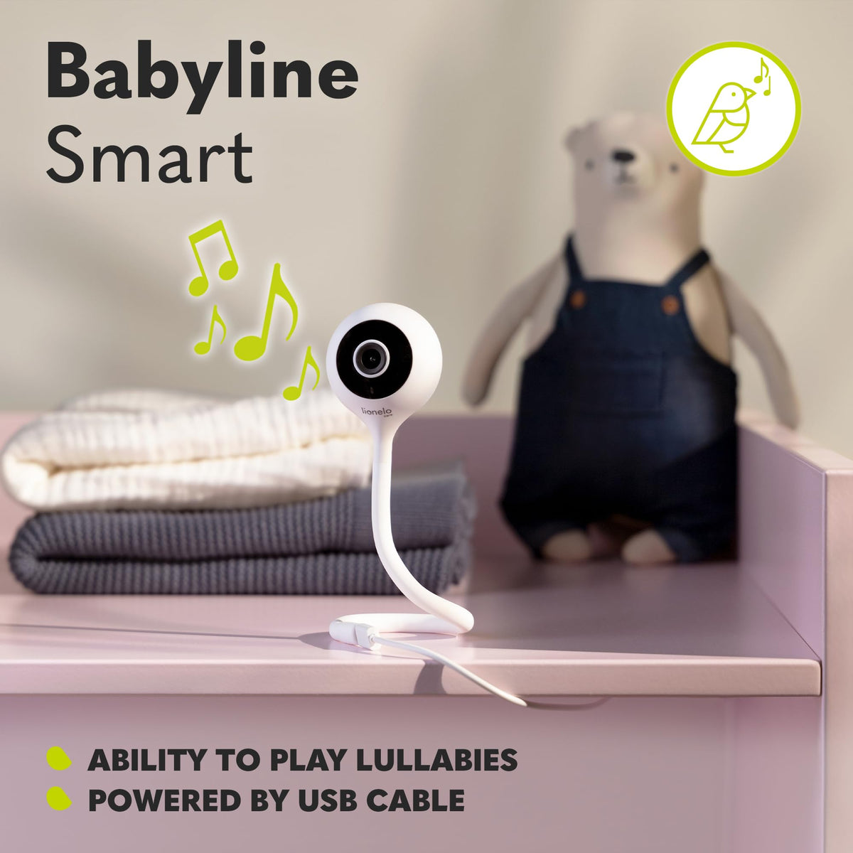Lionelo Babyline Smart Wi-Fi beebimonitor kaamera öörežiimiga